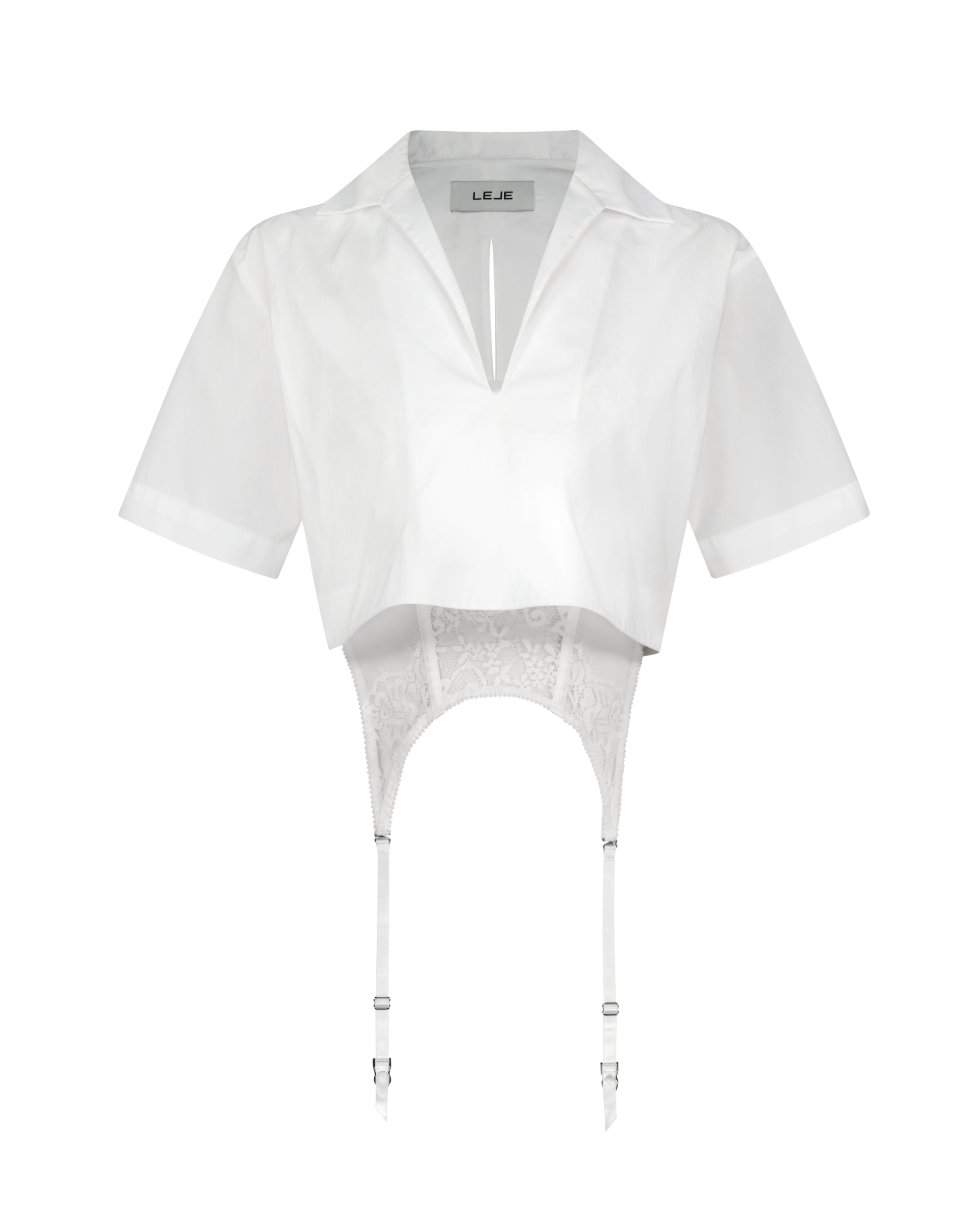 Layered Lace Bustier Shirt