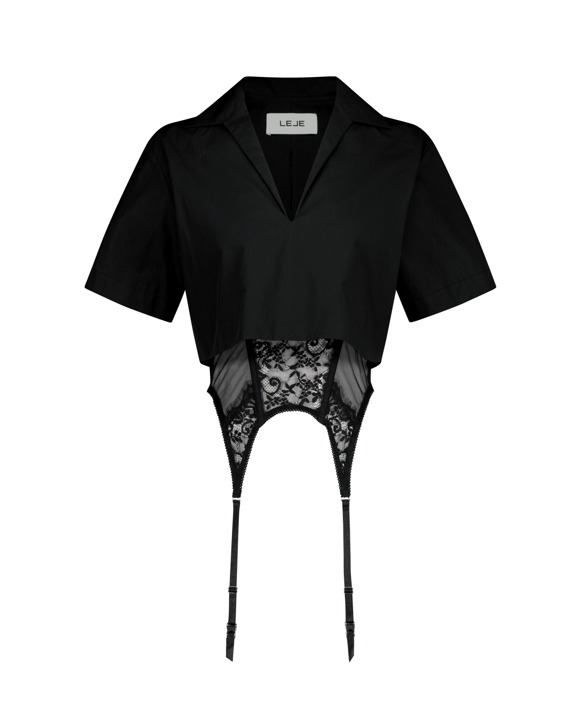 Layered Lace Bustier Shirt